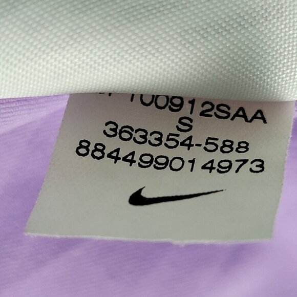 Women Nike Dri Fit Tank Top Size S Purple/Green Colorblock Padded Cross Back - Picture 13 of 13
